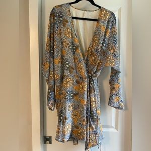 Free People Tergan Floral Longsleeve minidress
